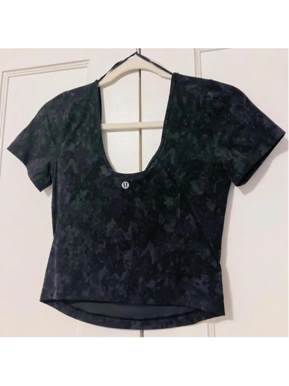 Grey Camo Lululemon Align T-Shirt (Incognito Camo, 6)